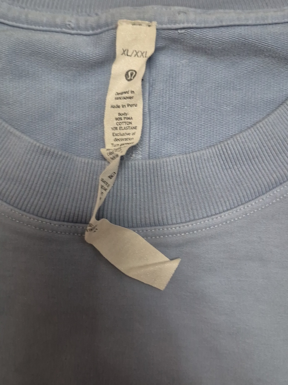 Lululemon LA oversized Boxy Crew..Light Blue to White Ombre..size Xl/xxl - Picture 2 of 5